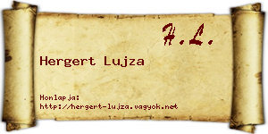 Hergert Lujza névjegykártya